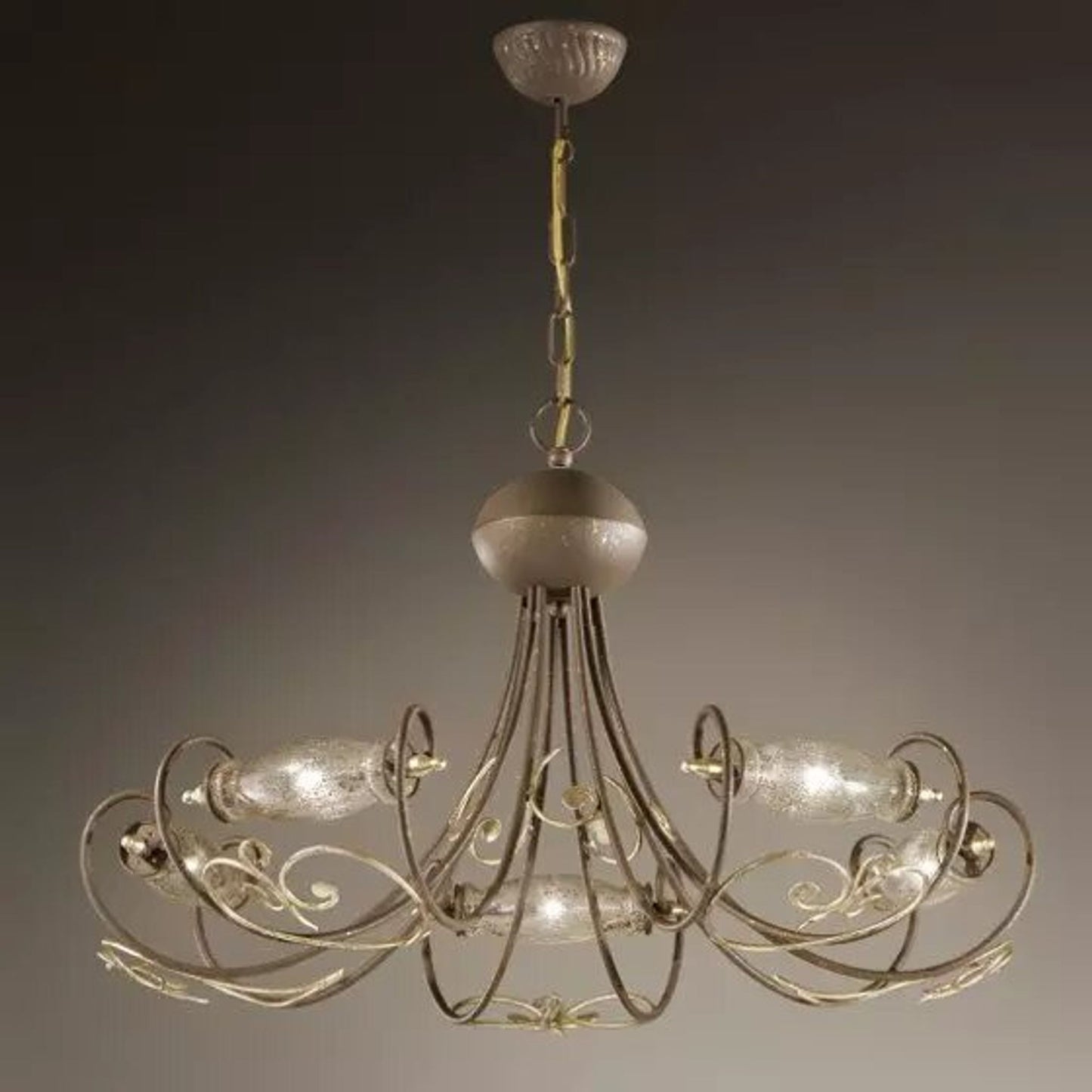 Botte 5-Light Chandelier with Silver Details