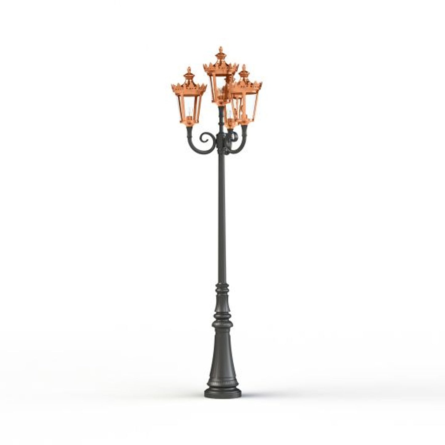 Louvre Model 11 Quadruple Heads Street Lamp