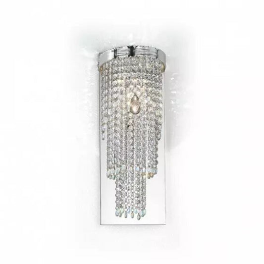 Niagara Wall Light Glossy Silver with Brushed Details