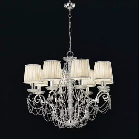 Bubbles 8-Light Chandelier Glossy Silver