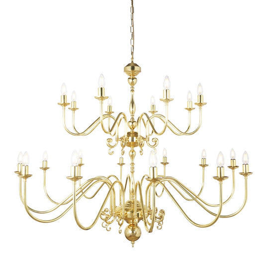 Flemish 20-Light Two-Tier Chandelier