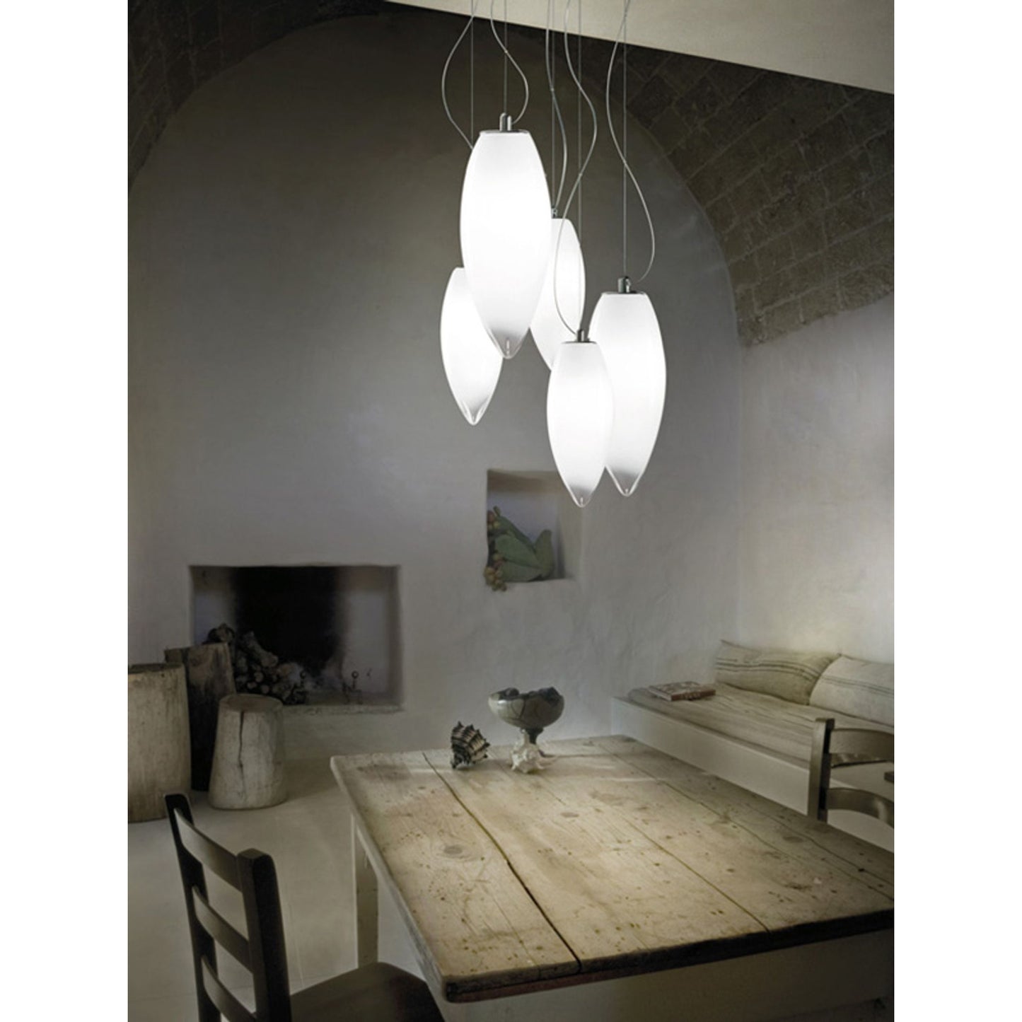 Baco SP G Large Pendant Satin Nickel