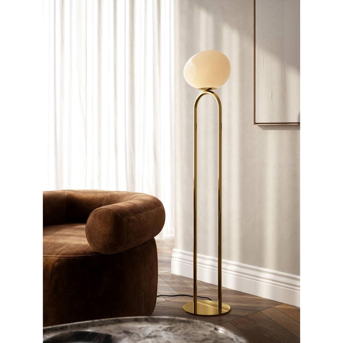 Shapes Floor Lamp Brass