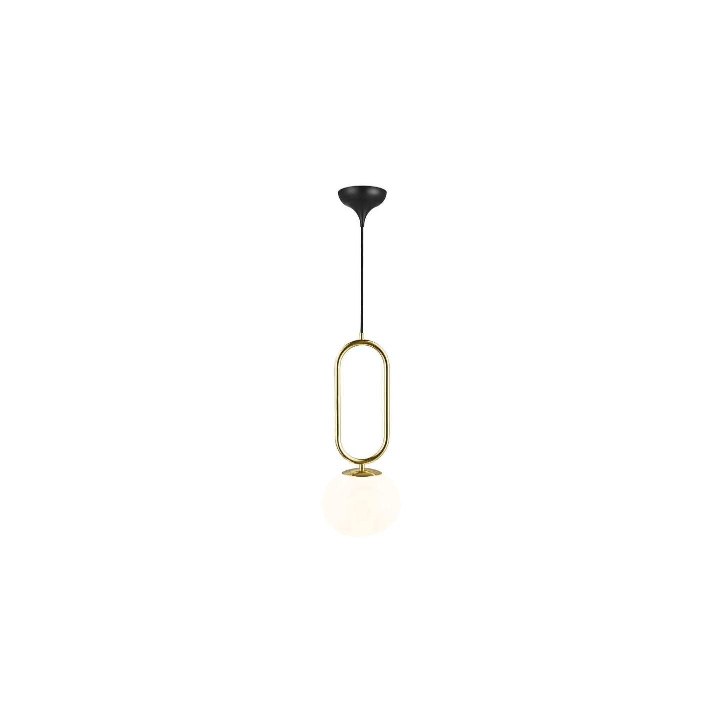 Shapes 27 1-Light Pendant Black & Brass