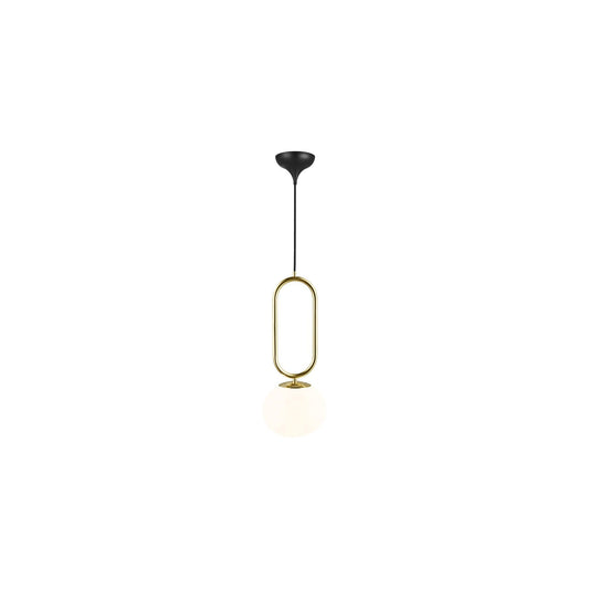 Shapes 27 1-Light Pendant Black & Brass