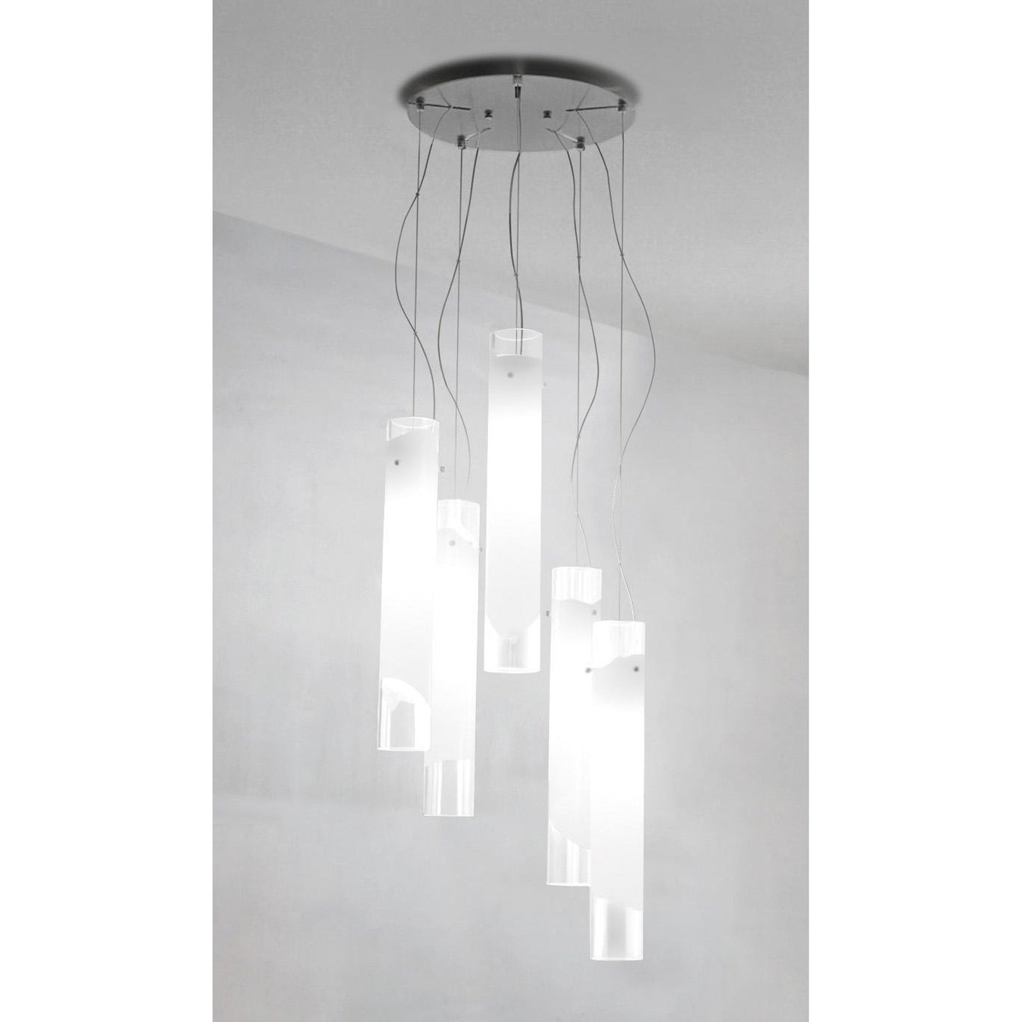 Lio SP 5 Cluster Pendant Satin Nickel