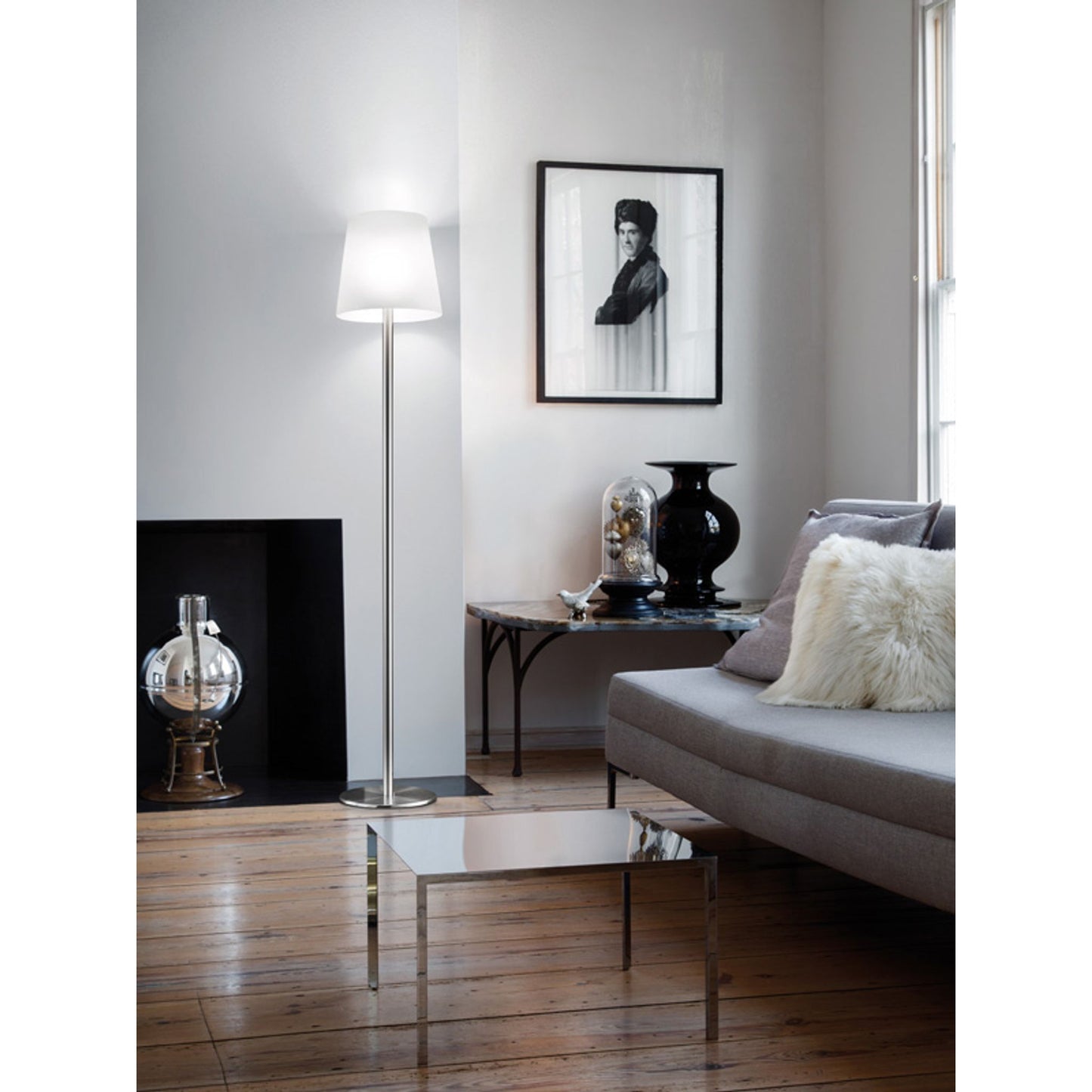 Naxos PT 50 Floor Lamp Satin Nickel