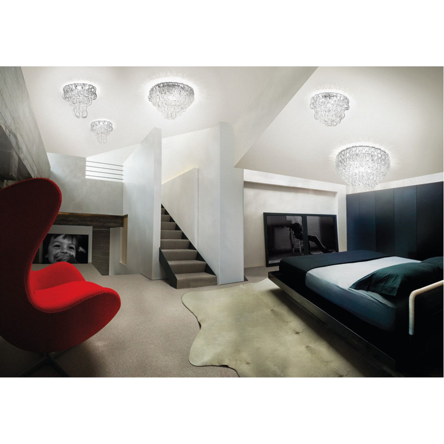 Minigiogali PL 50 Chrome Ceiling Light