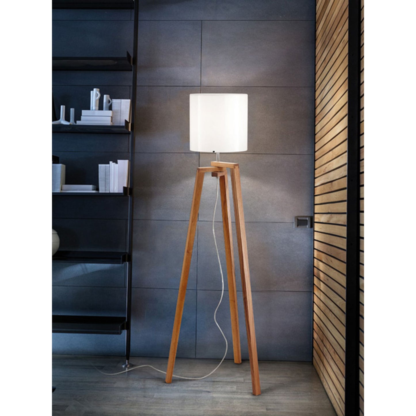 Trepai Floor Lamp Natural Wood