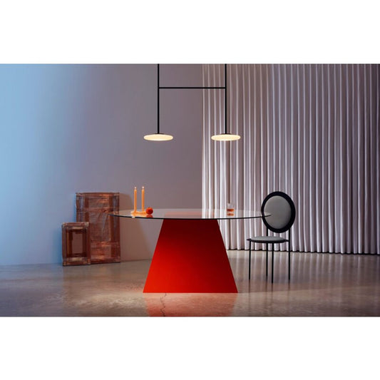 Ihana 100 2-Light LED Pendant in Black with Opal Glass