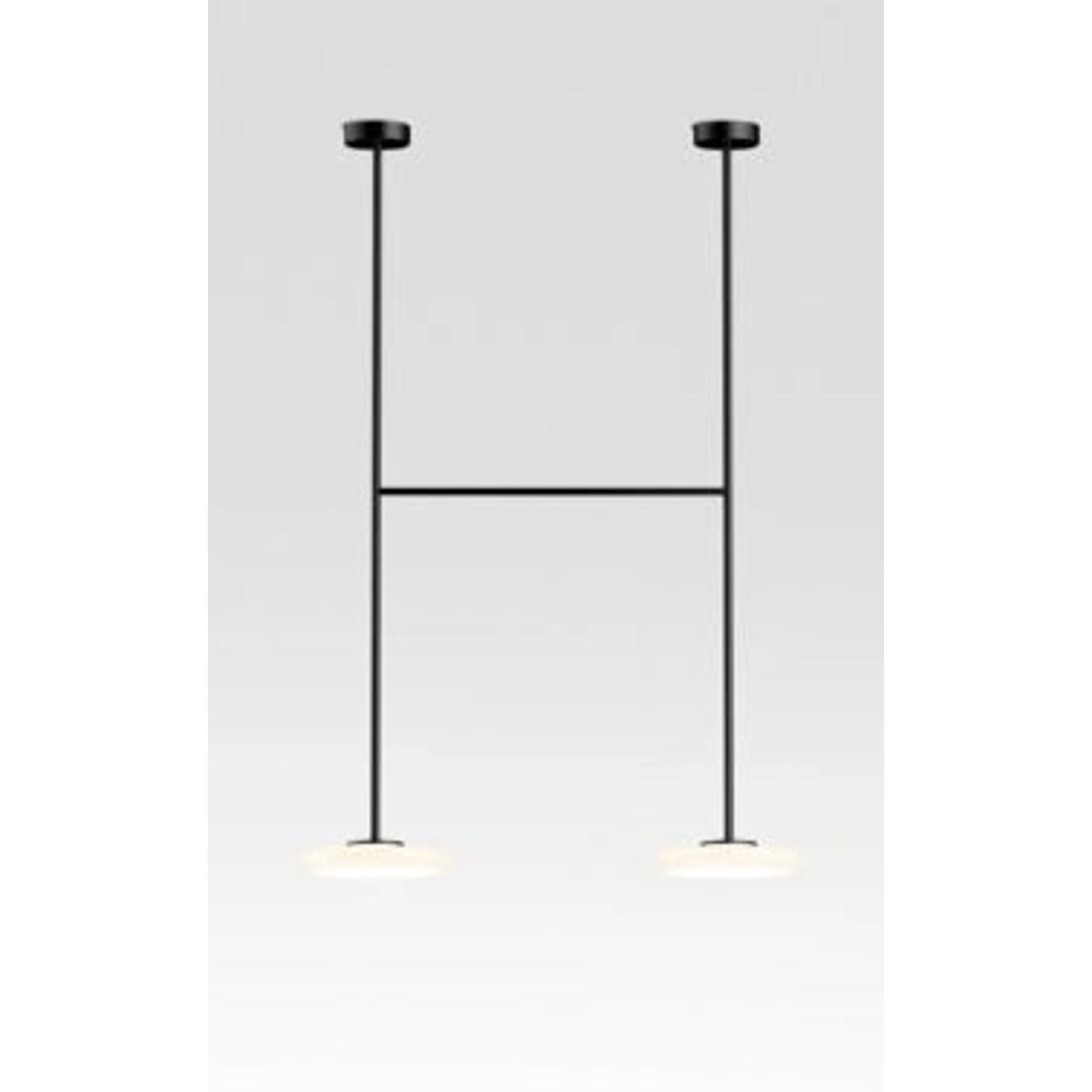 Ihana 150 2-Light LED Pendant Black with Opal Glass