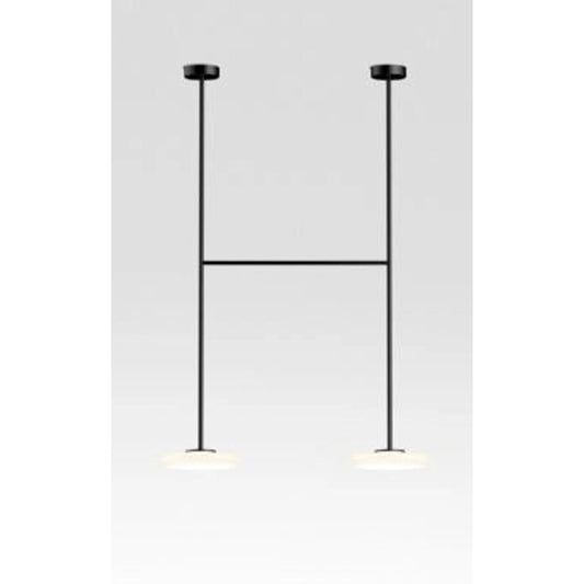 Ihana 150 2-Light LED Pendant Black with Opal Glass