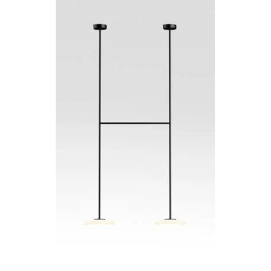 Ihana 200 2-Light LED Pendant Black with Opal Glass