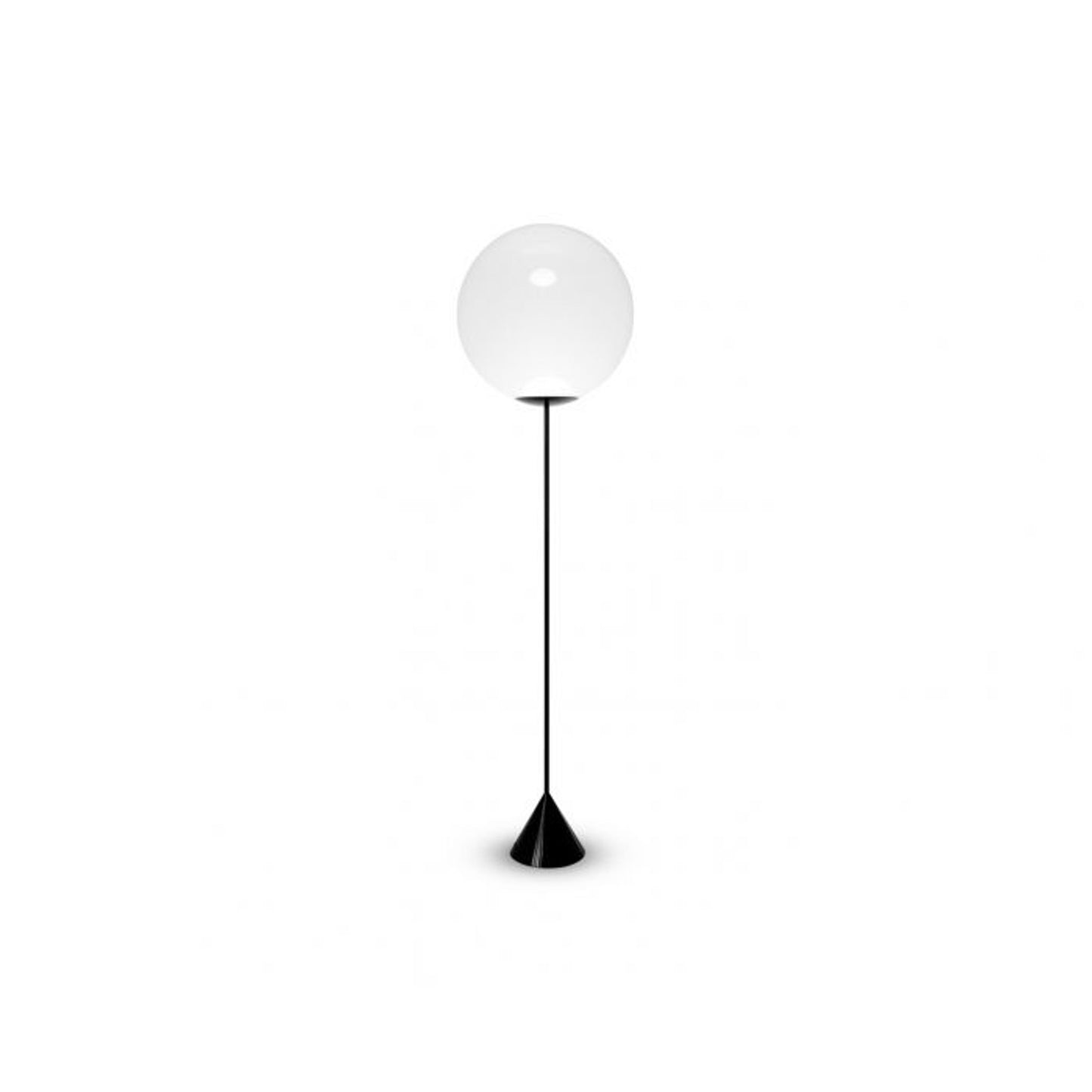 Opal Cone LED Floor Lamp Black