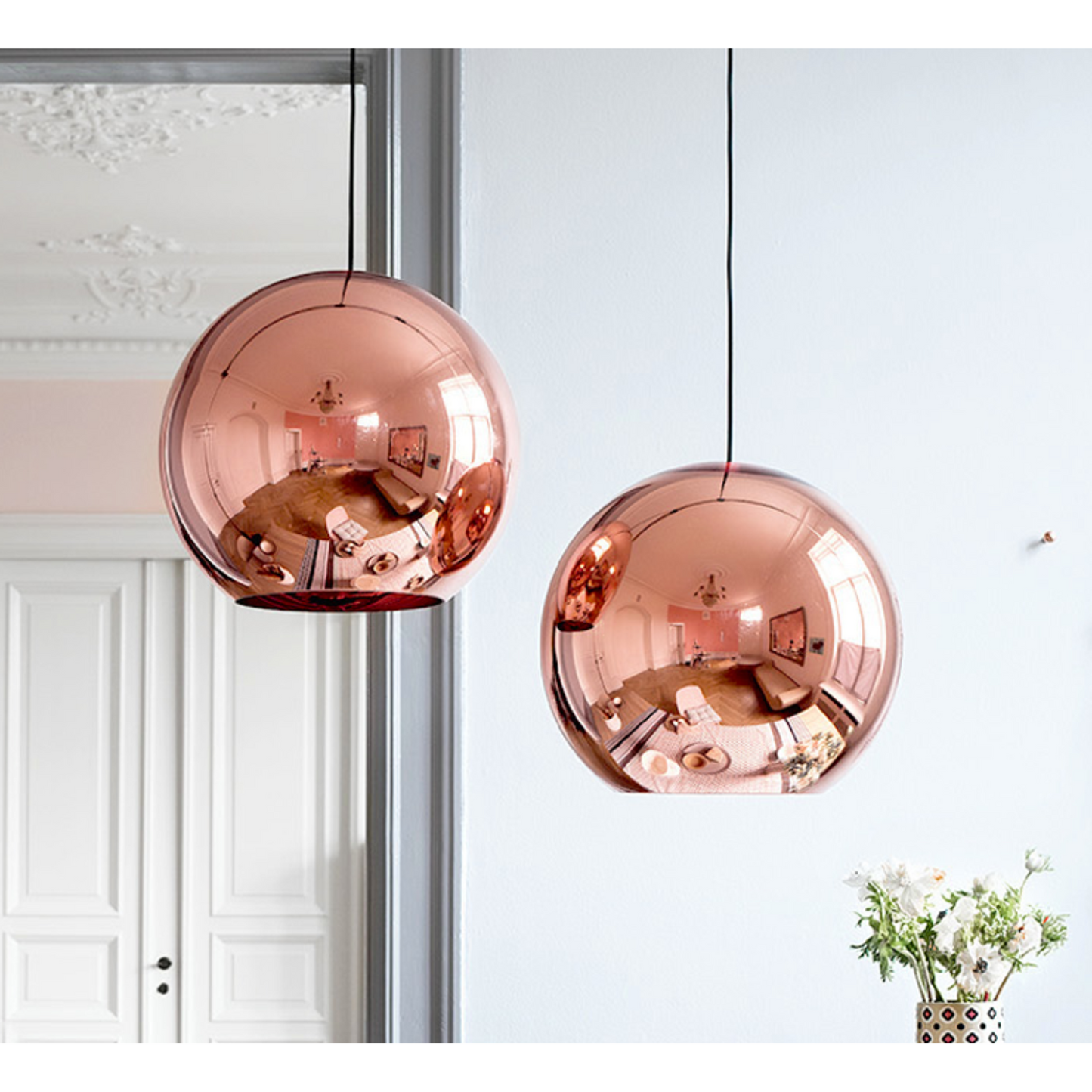 Copper 45cm Round Pendant