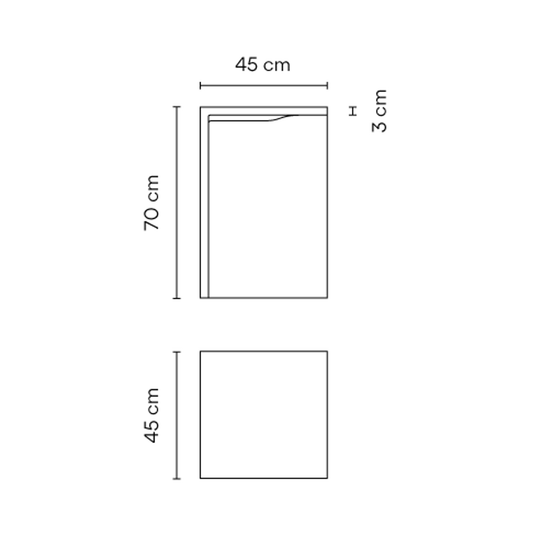 Empty 4130 Outdoor LED Floor Lamp Concrete Grey