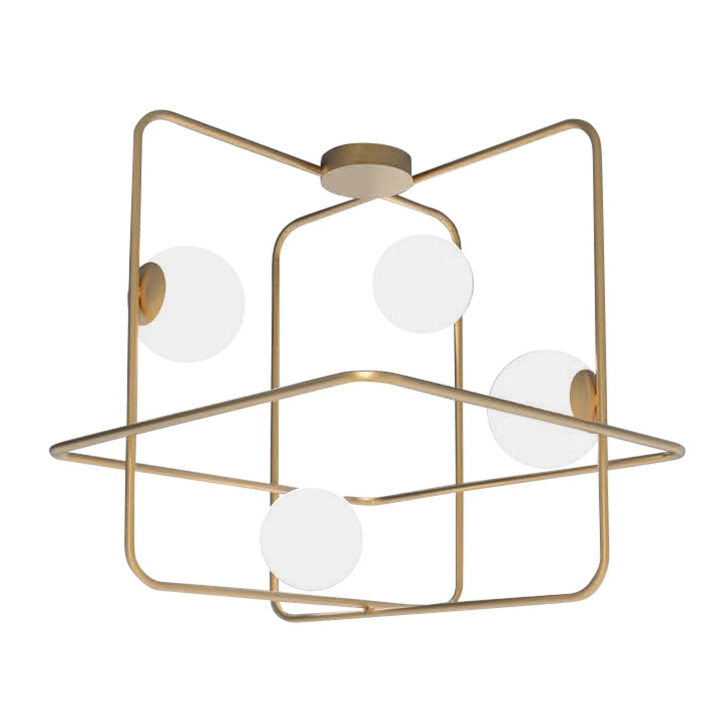 Intrigo Square Ceiling Light with Glass Ball