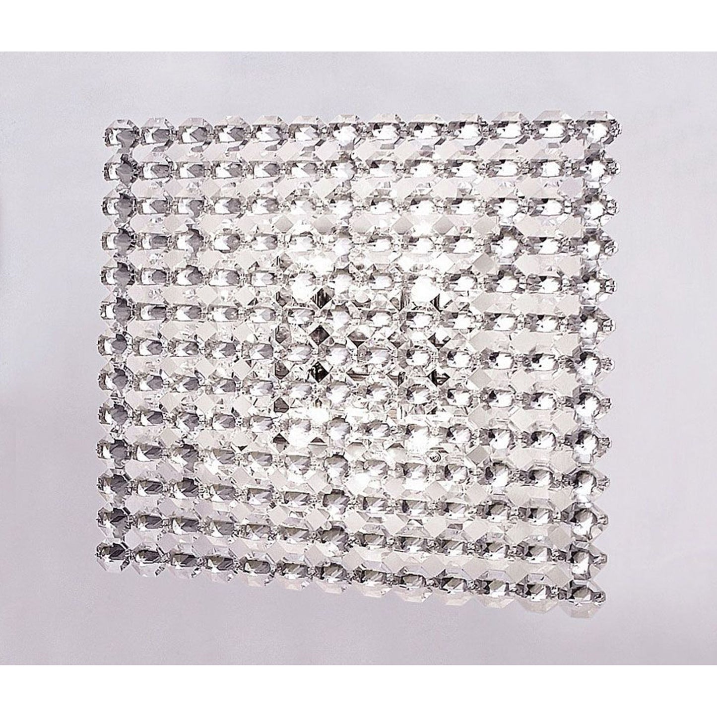 Topazio AP 51x51 4-Light Wall Lamp Nickel with Octagonal Crystals