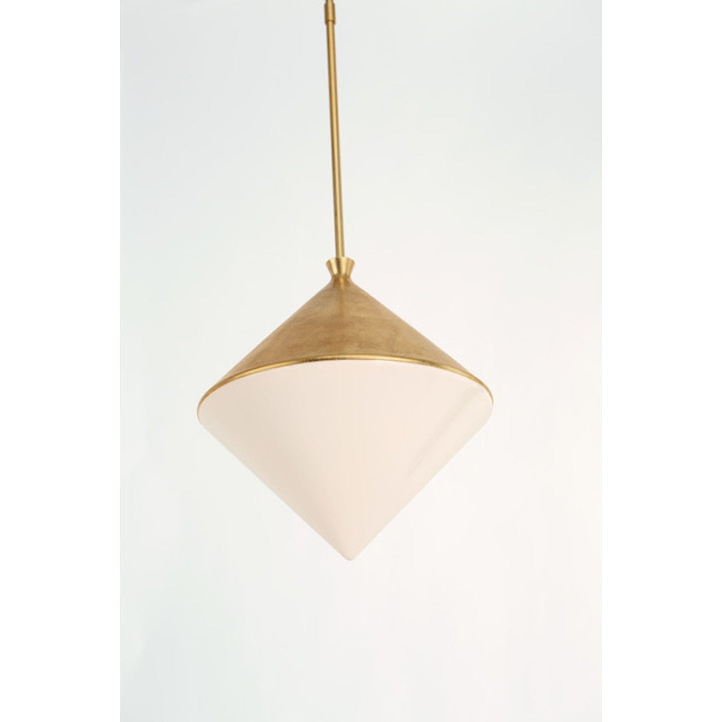 Sarnen Pendant with White Glass