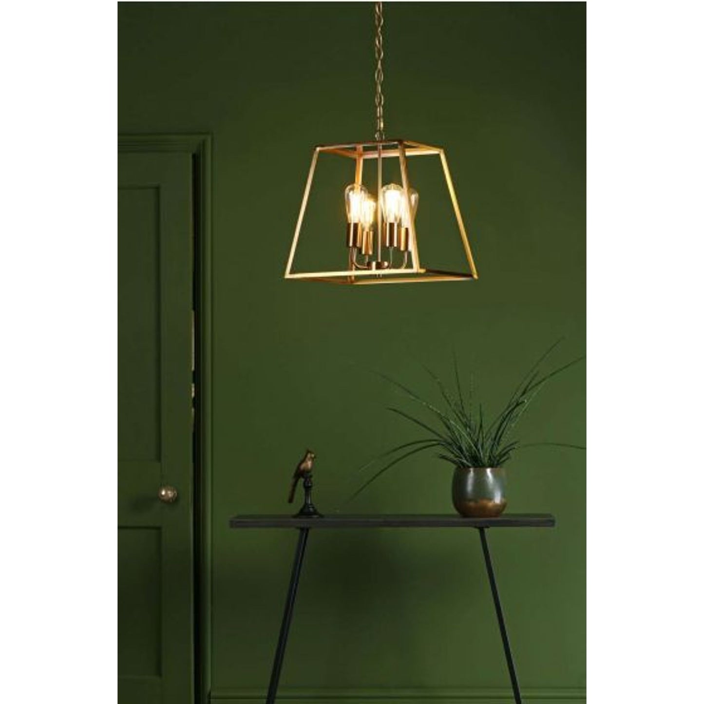 Academy 4-Light Pendant Lantern Black