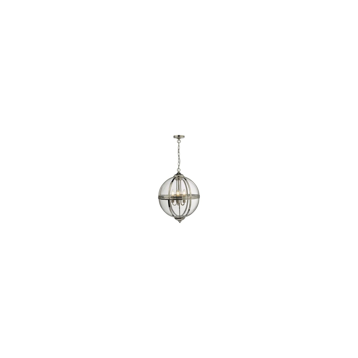 Vanessa 5-Light Pendant Polished Nickel with Clear Glass