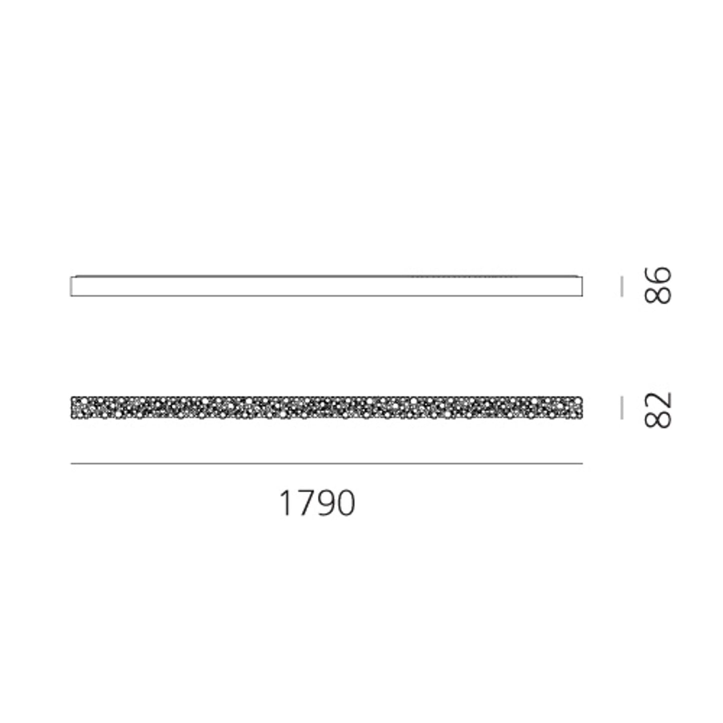 Calipso Linear Stand Alone 180 LED Ceiling Light