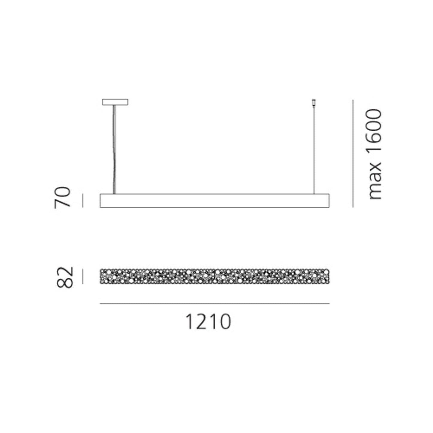 Calipso Linear Stand Alone 120 LED Pendant