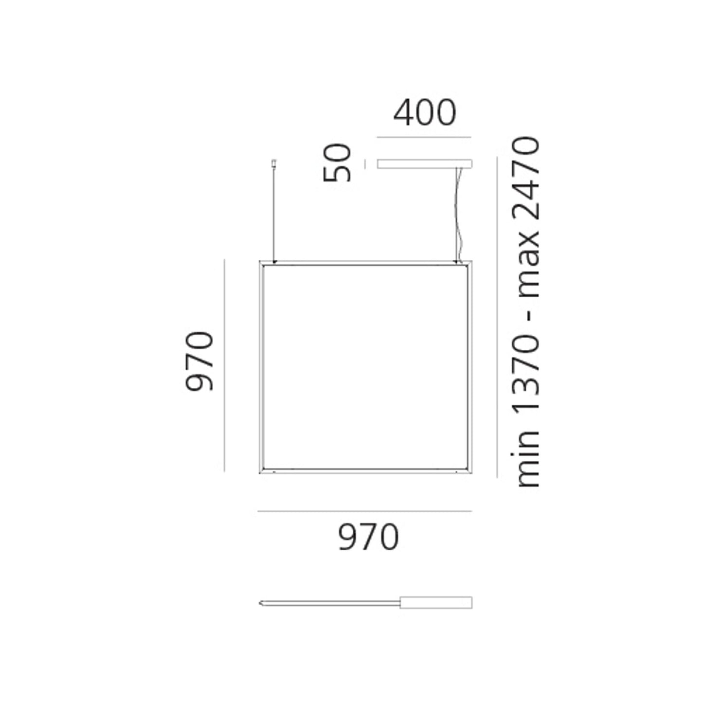 Discovery Space Square TW LED Pendant DALI DT8