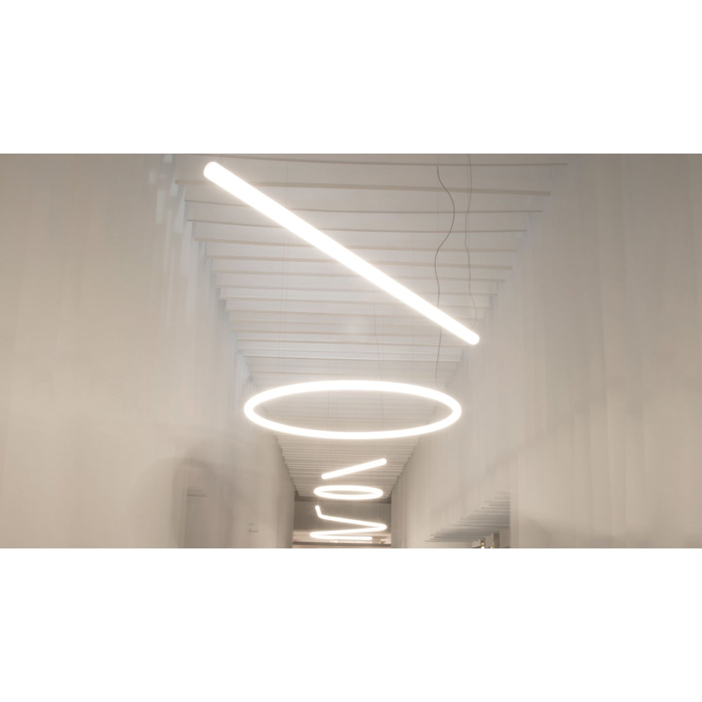 Alphabet of Light Circular 155 LED Pendant White