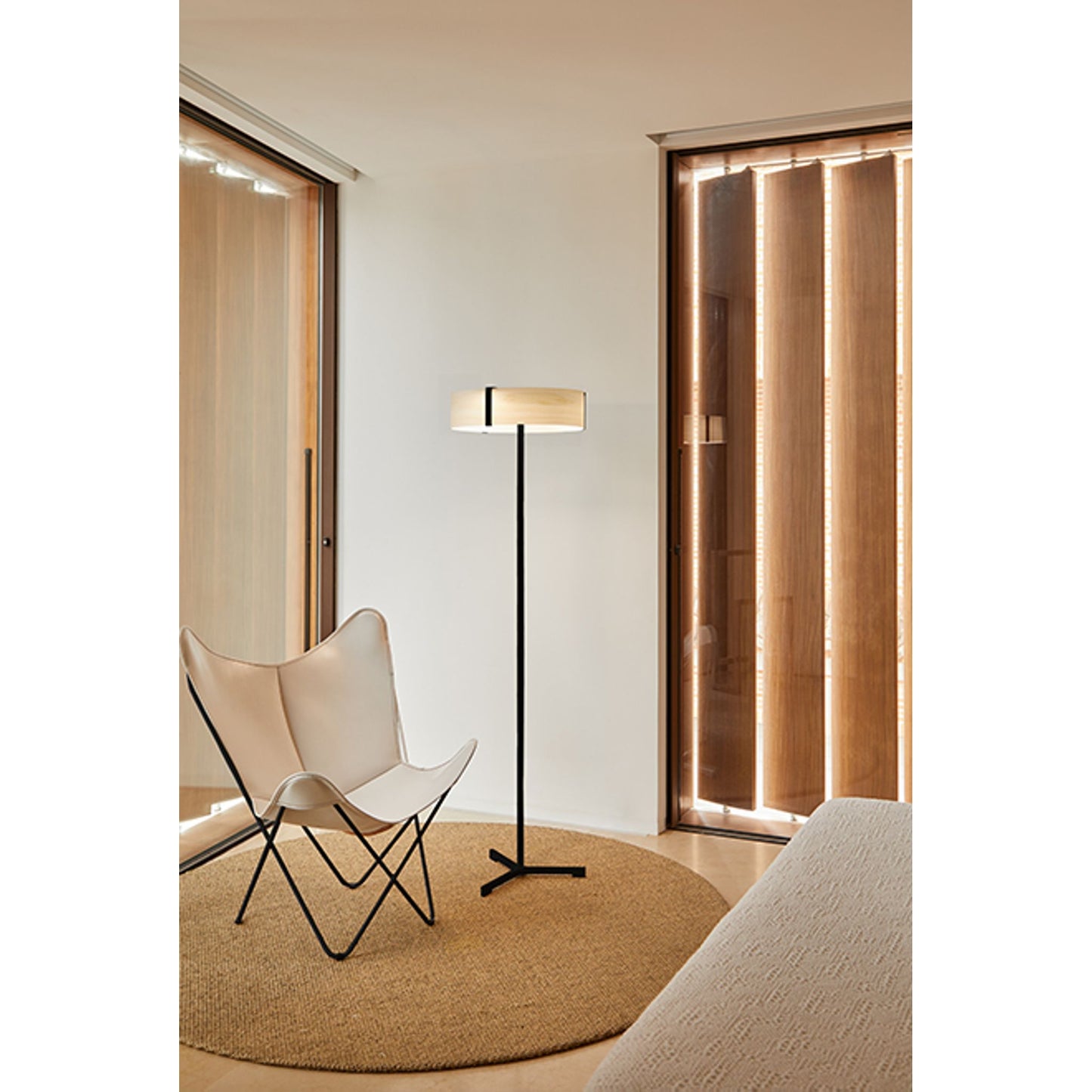 Thesis 150 LED Floor Lamp with White Shade