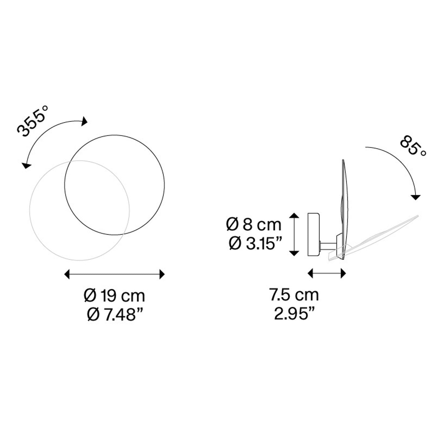 Puzzle Round Single 3000K LED Wall Light