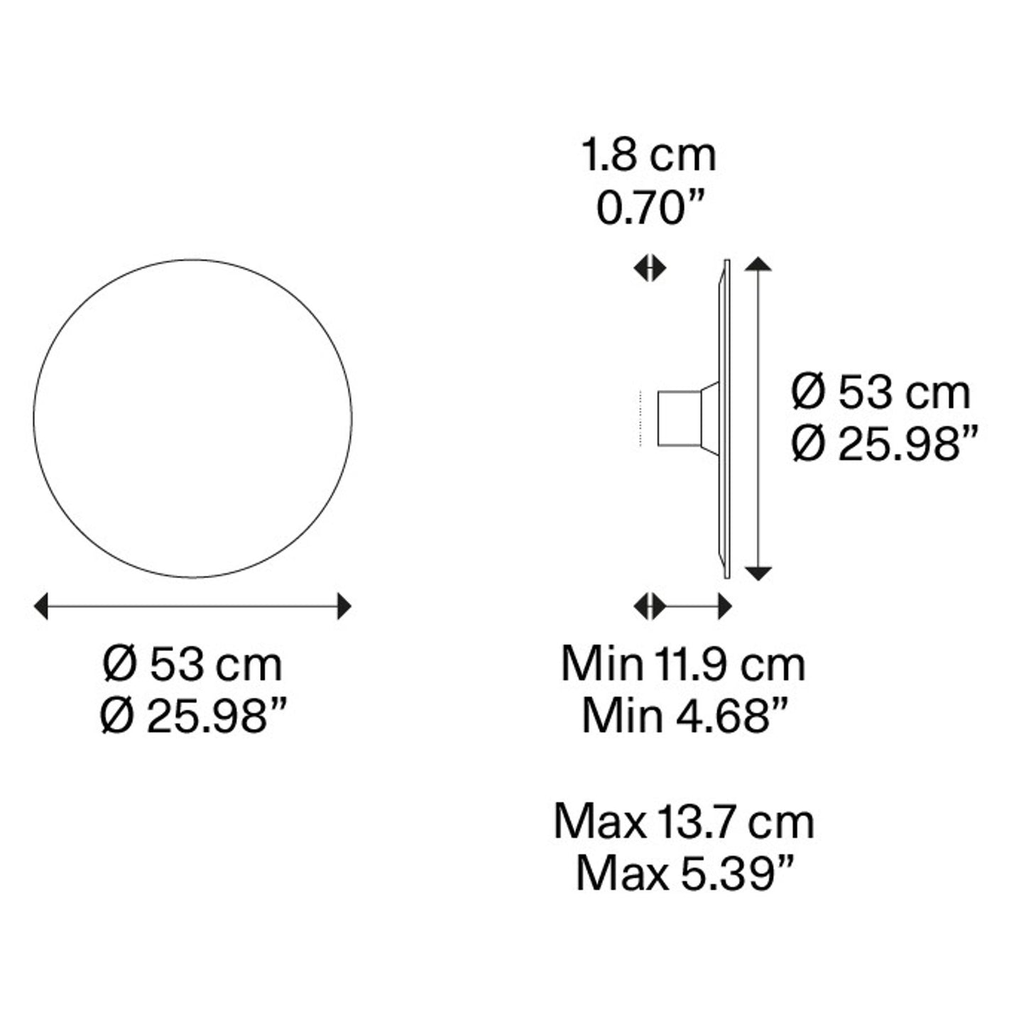 Puzzle Mega Round Small 2700K LED Wall Light