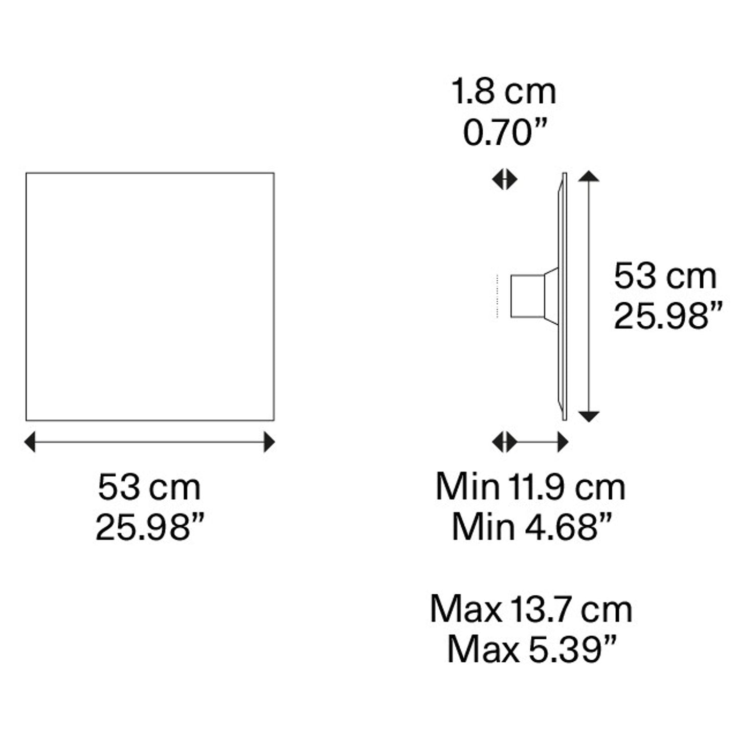 Puzzle Mega Square Small 2700K LED Wall Light