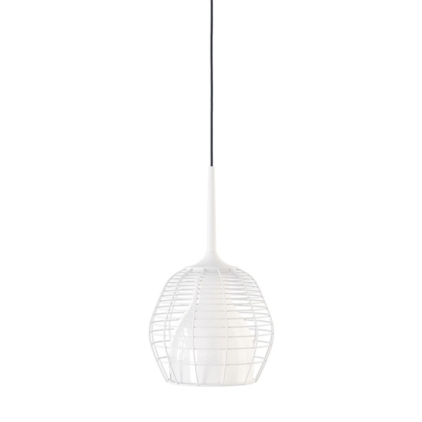 Cage Large LED Pendant White