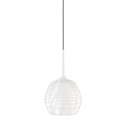 Cage Large LED Pendant White