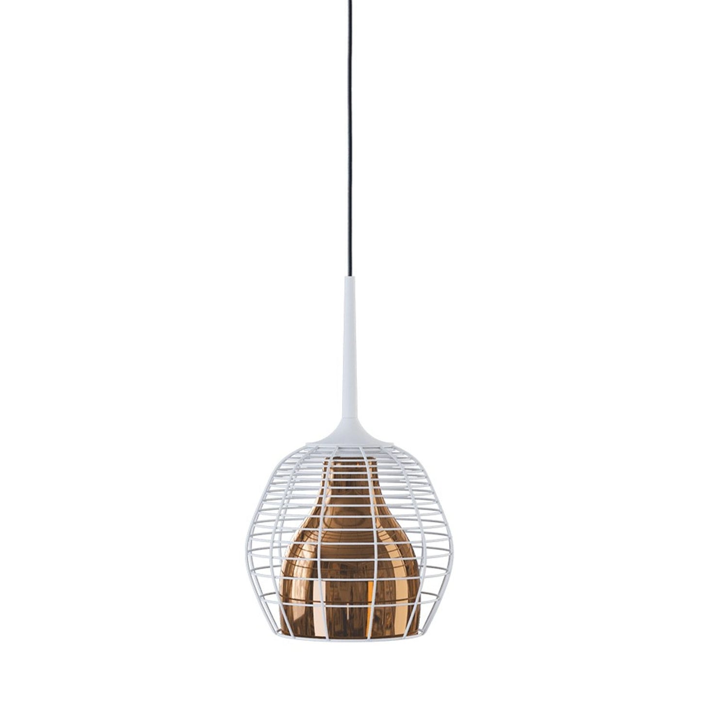 Cage Large LED Pendant White