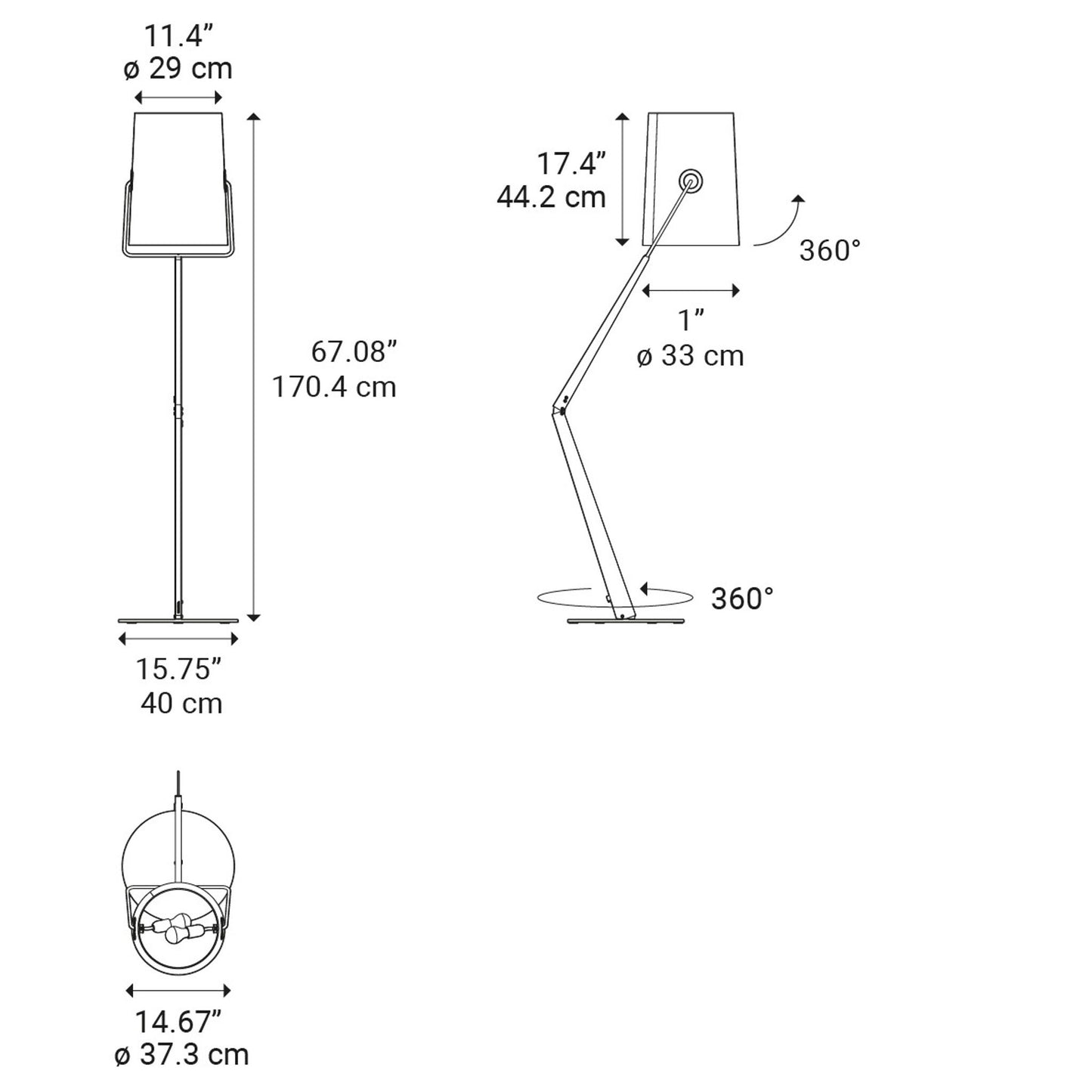 Fork LED Floor Lamp Ivory