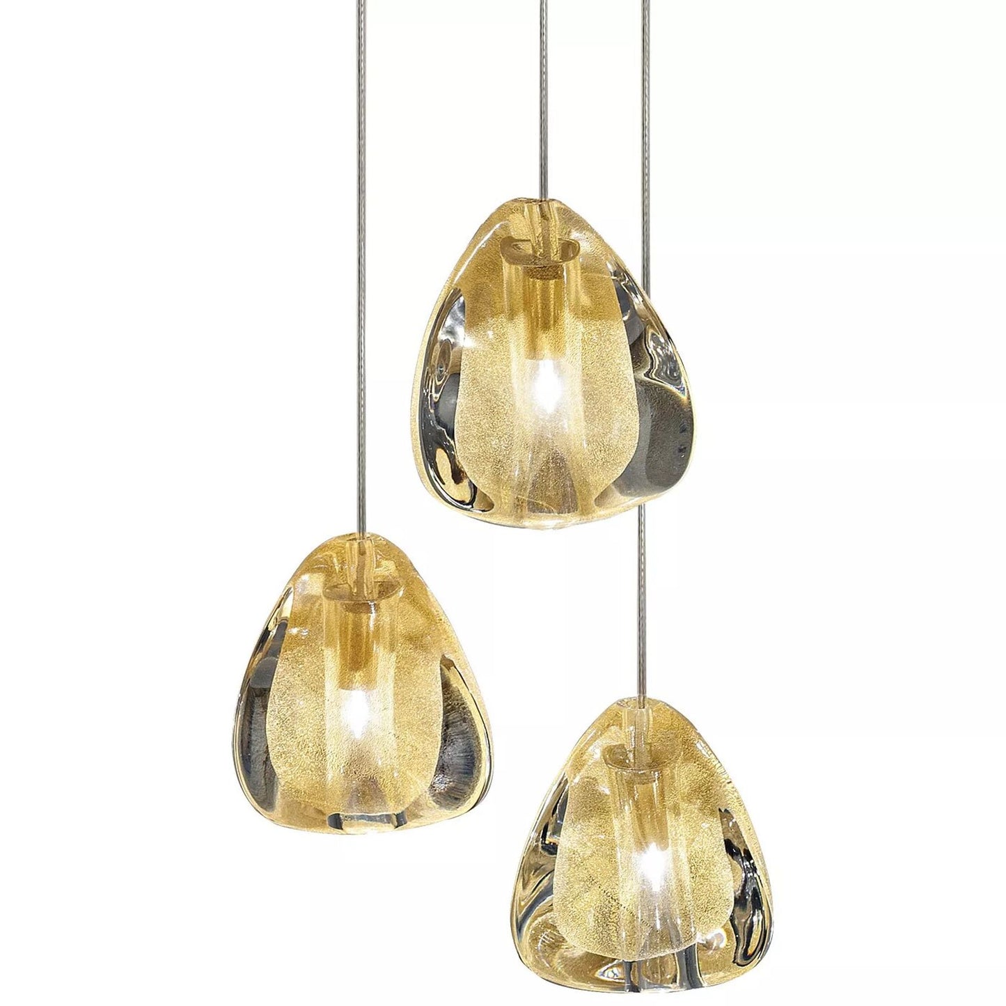 Mizu 3-Light LED Pendant with Crystal