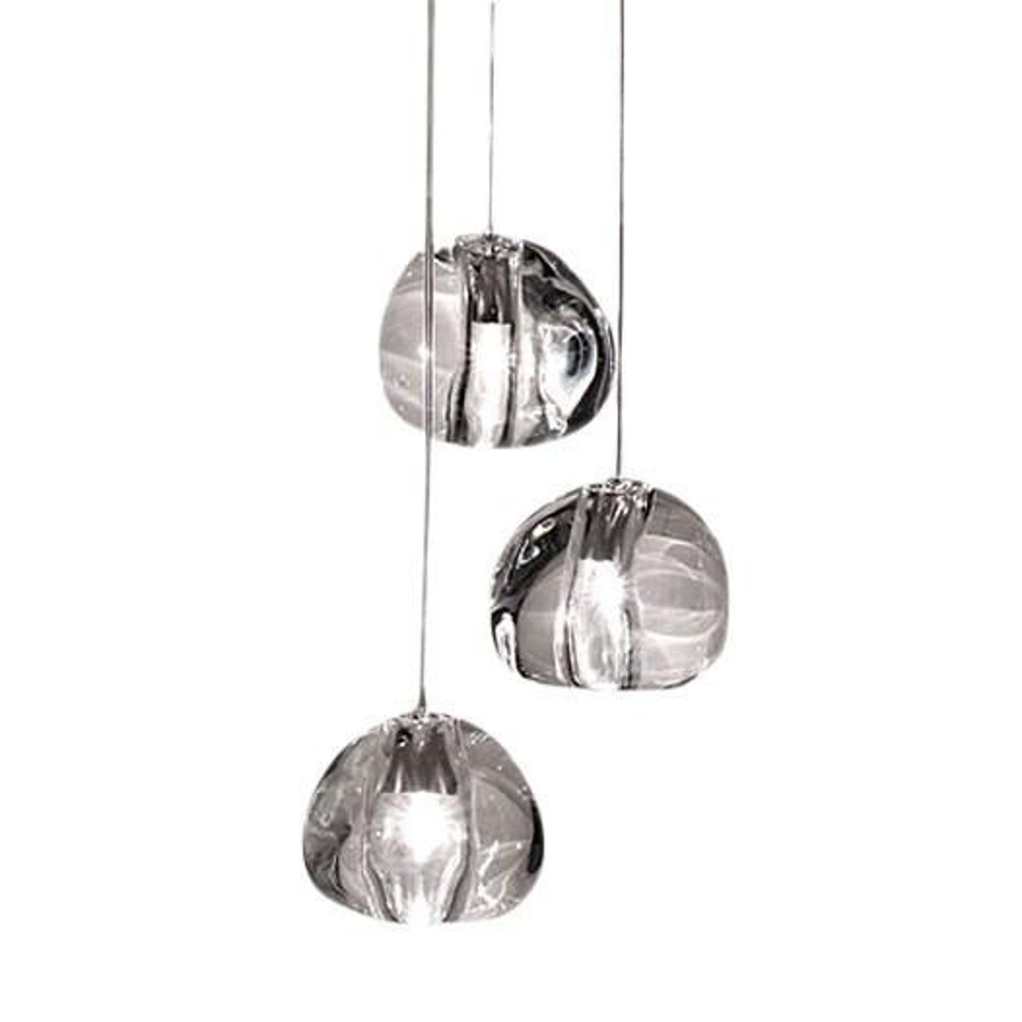 Mizu 3-Light LED Pendant with Crystal