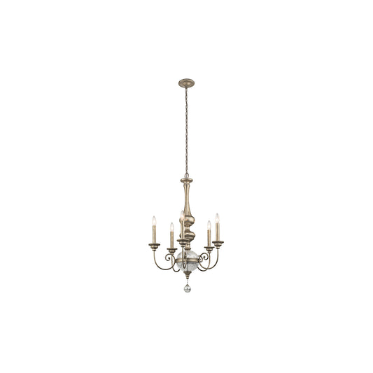 Rosalie 5-Light Chandelier Sterling Gold