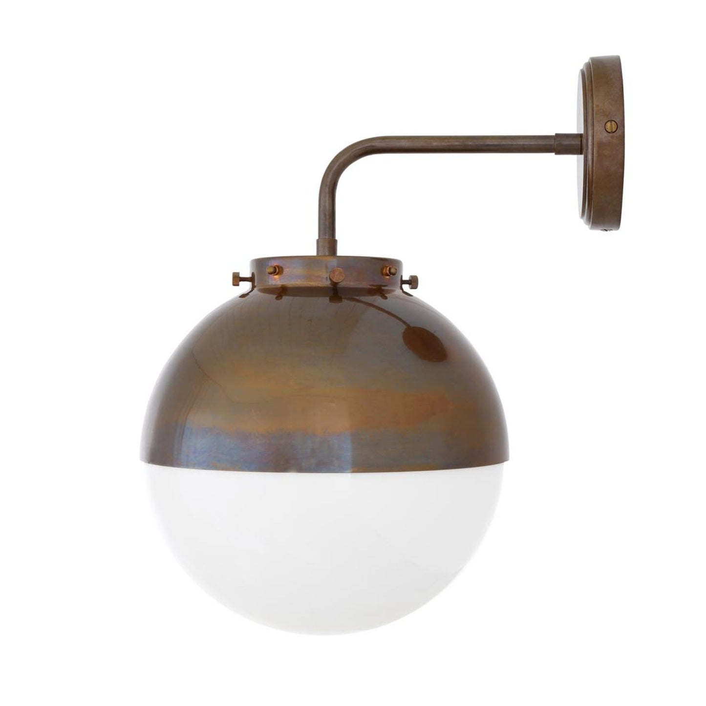 Mica Brass / Glass Dome Wall Light IP44