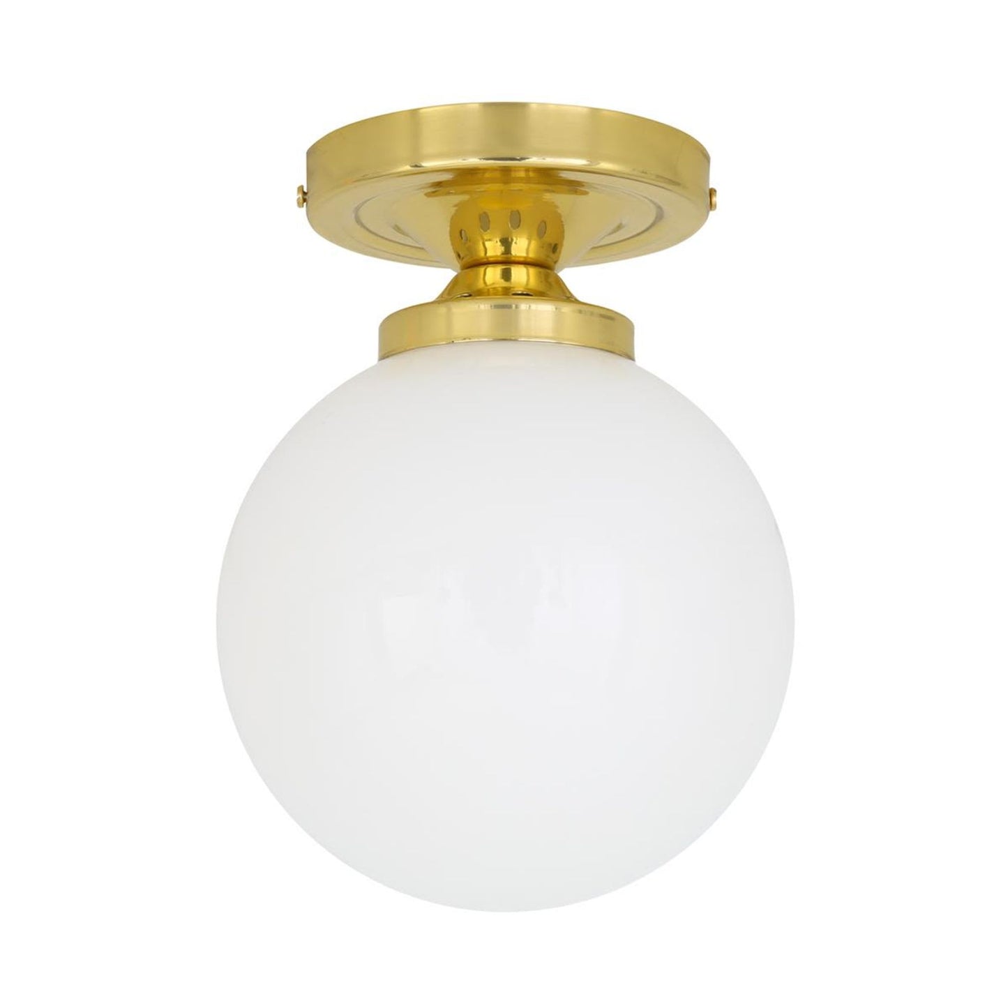 Yaounde 14cm Opal Globe Flush Ceiling Light