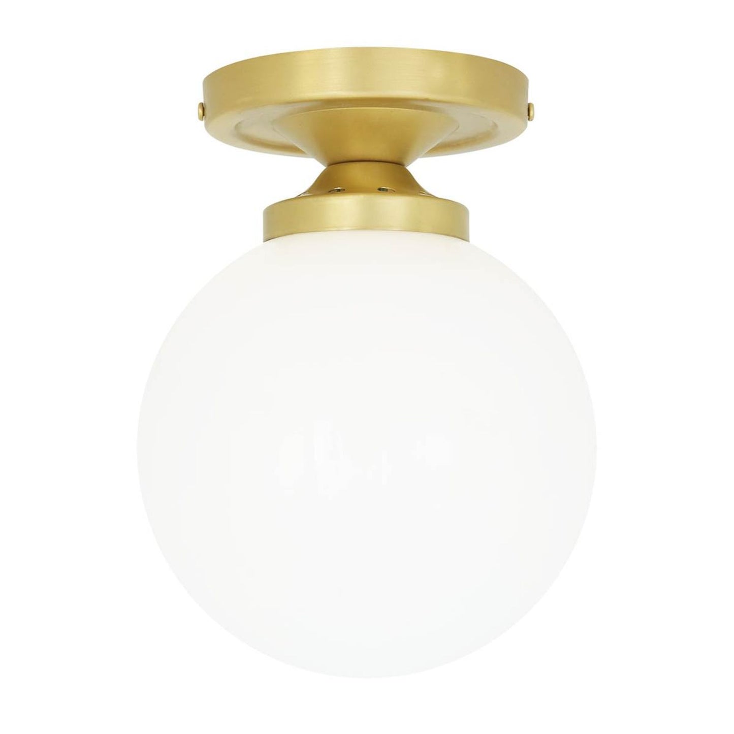 Yaounde 14cm Opal Globe Flush Ceiling Light