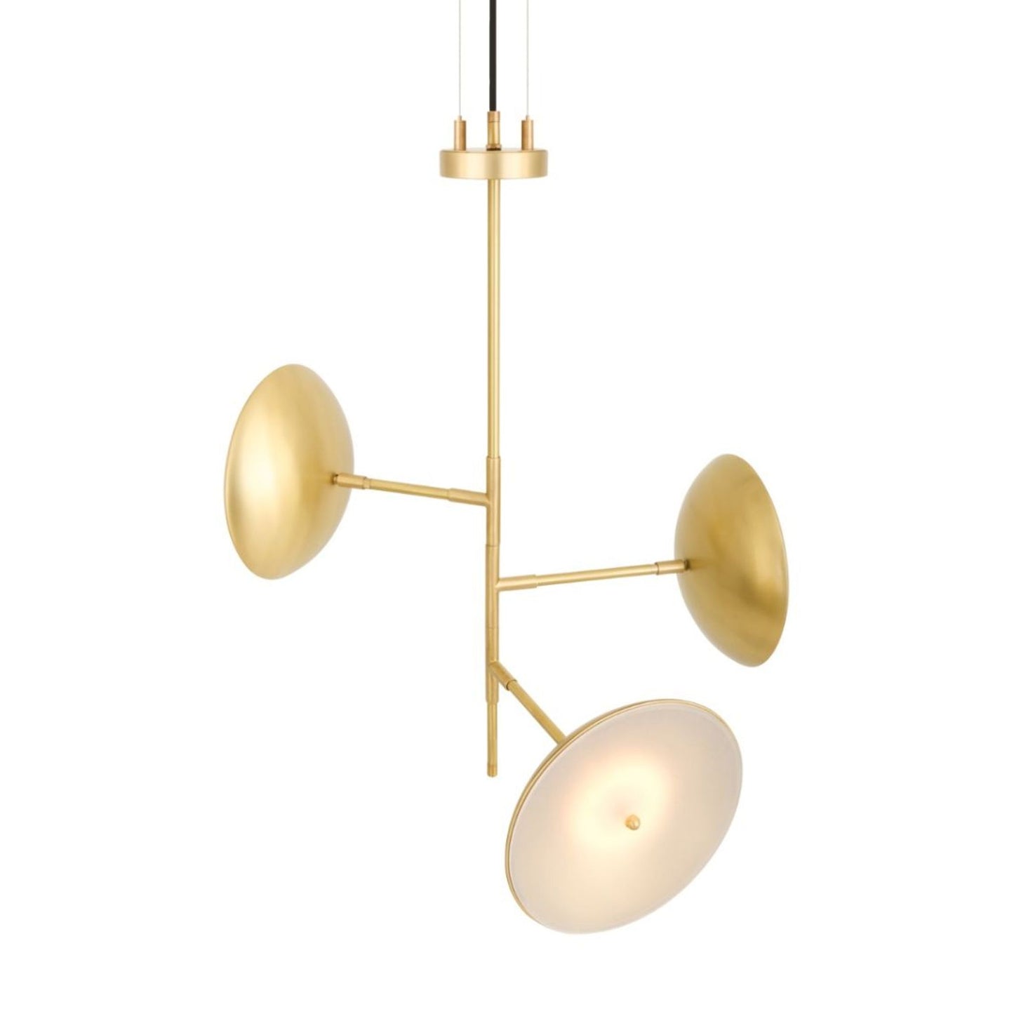 Oola Modern Diffused Dish 3-Arm Pendant