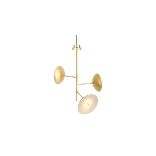 Oola Modern Diffused Dish 3-Arm Pendant