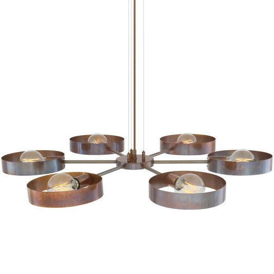 Fossa Modern Industrial 6-Light Chandelier