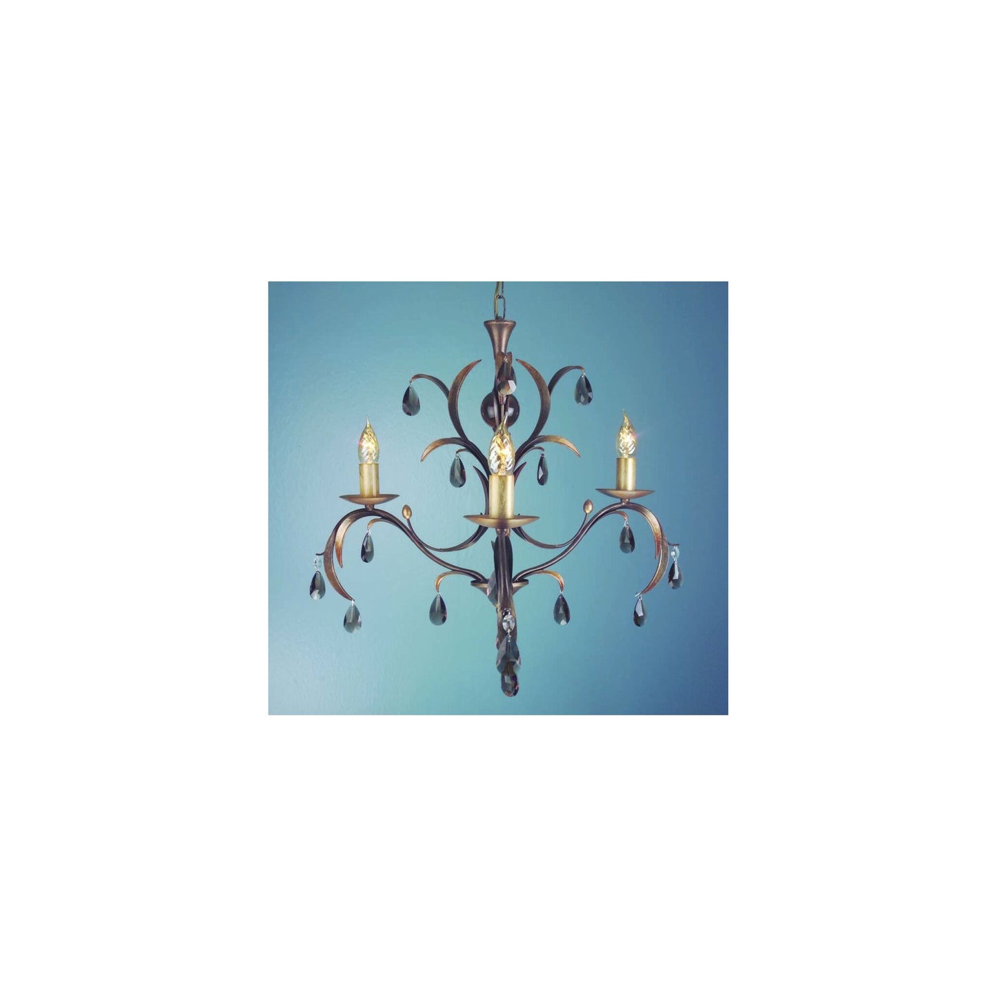 Lily 3-Light Chandelier Bronze Patina