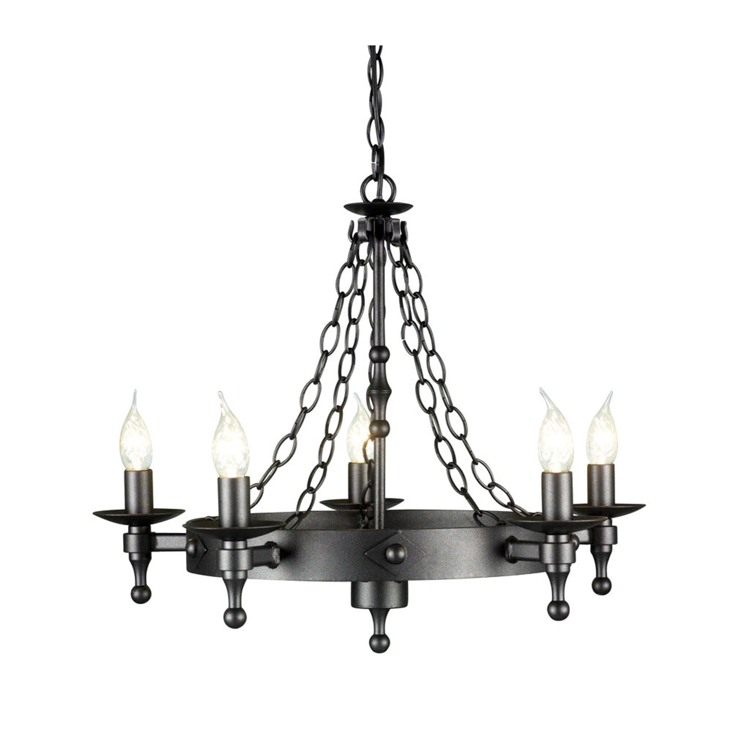 Warwick 5-Light Chandelier Graphite Black