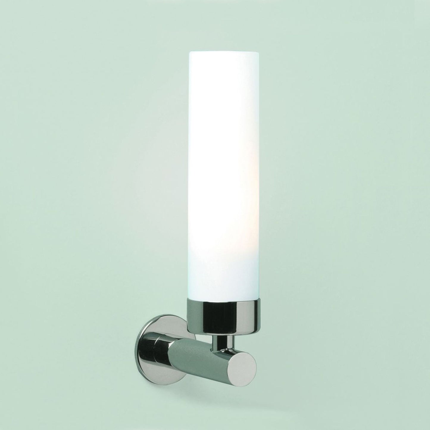 Tube 120 Wall Light Polished Chrome with Opal Glass