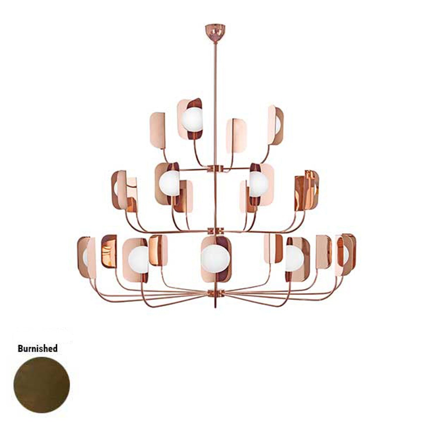 Leaf 24-Light Metal Chandelier